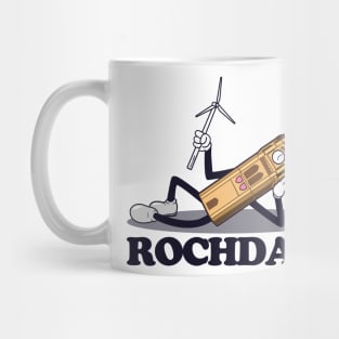 Rochdale Town Hall / Scout Moor (1930s rubberhose cartoon character style) Mug